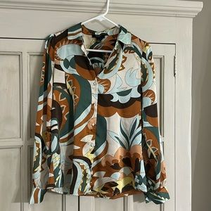 Silk button down shirt